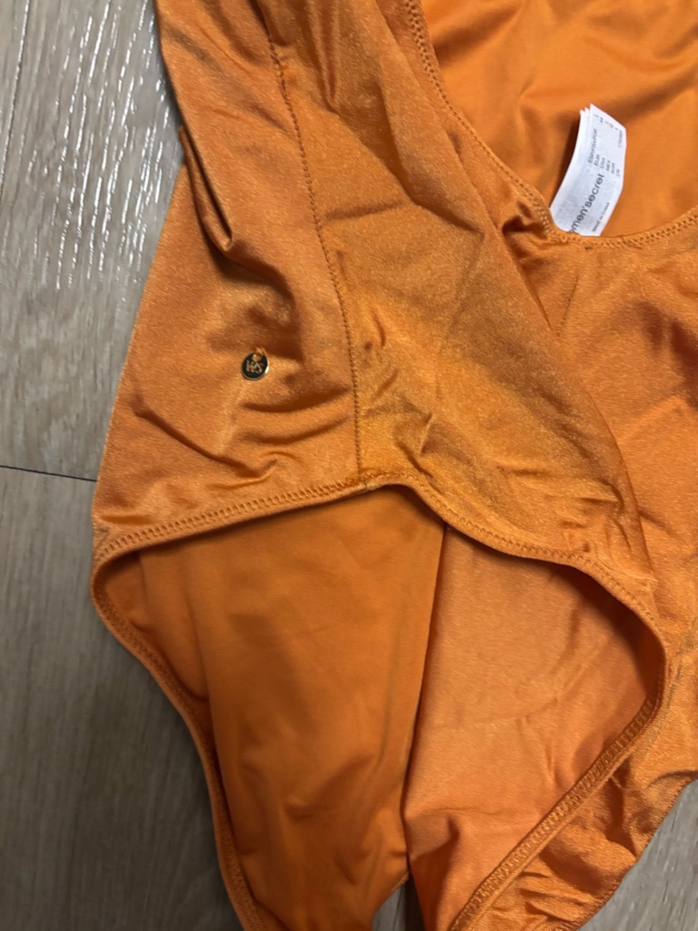 Classic Halter One-Piece Swimsuit in Burnt Orange - Picture 4 of 7